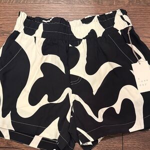 A New Day High Waist Black and Cream Women's Shorts